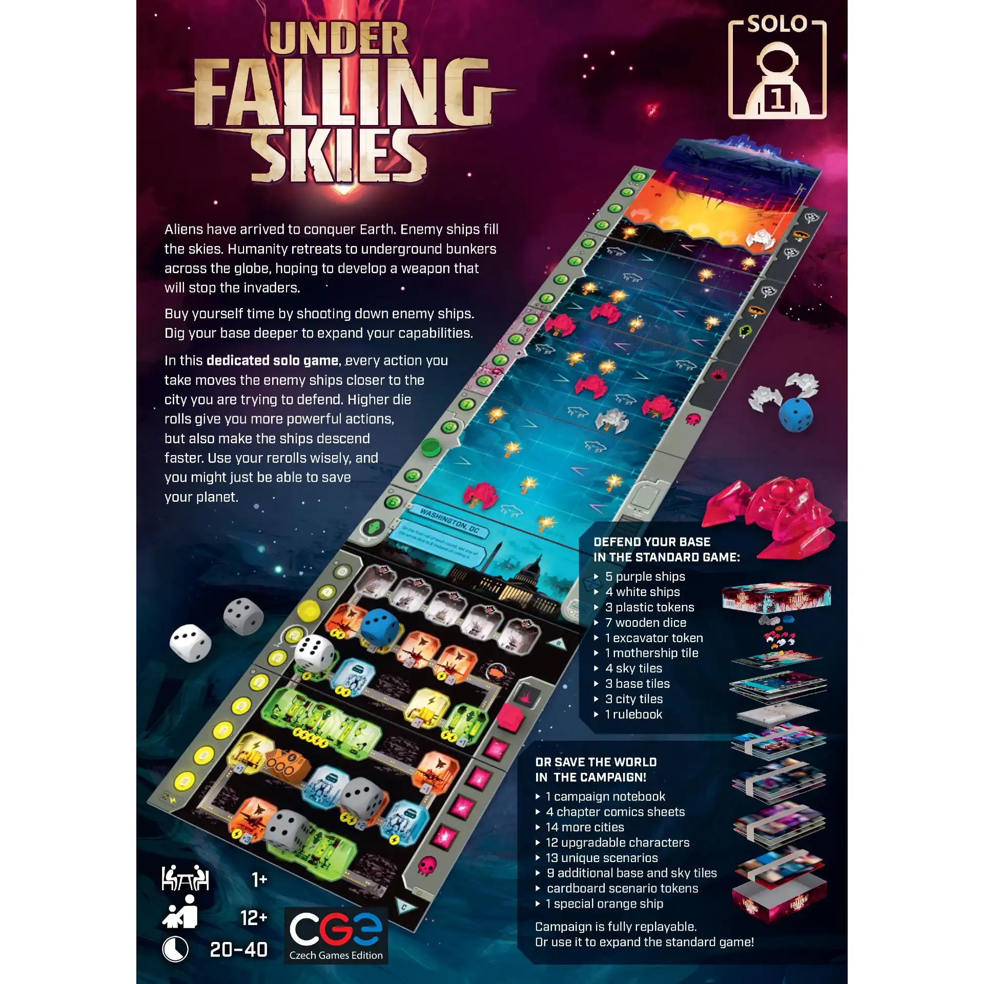 Under Falling Skies Board Game Czech Games Edition