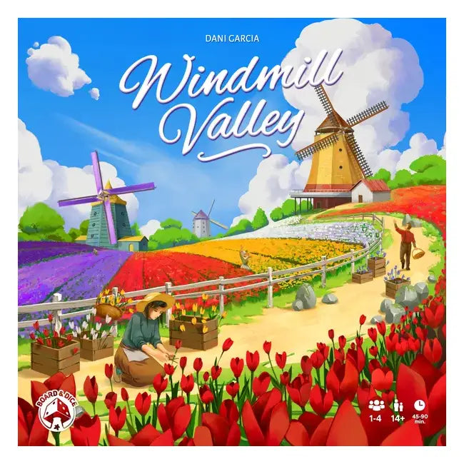 Windmill Valley Board Game Board and Dice