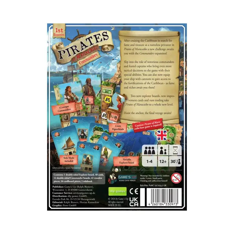 Pirates of Maracaibo: Commanders Expansion Board Game Capstone Games