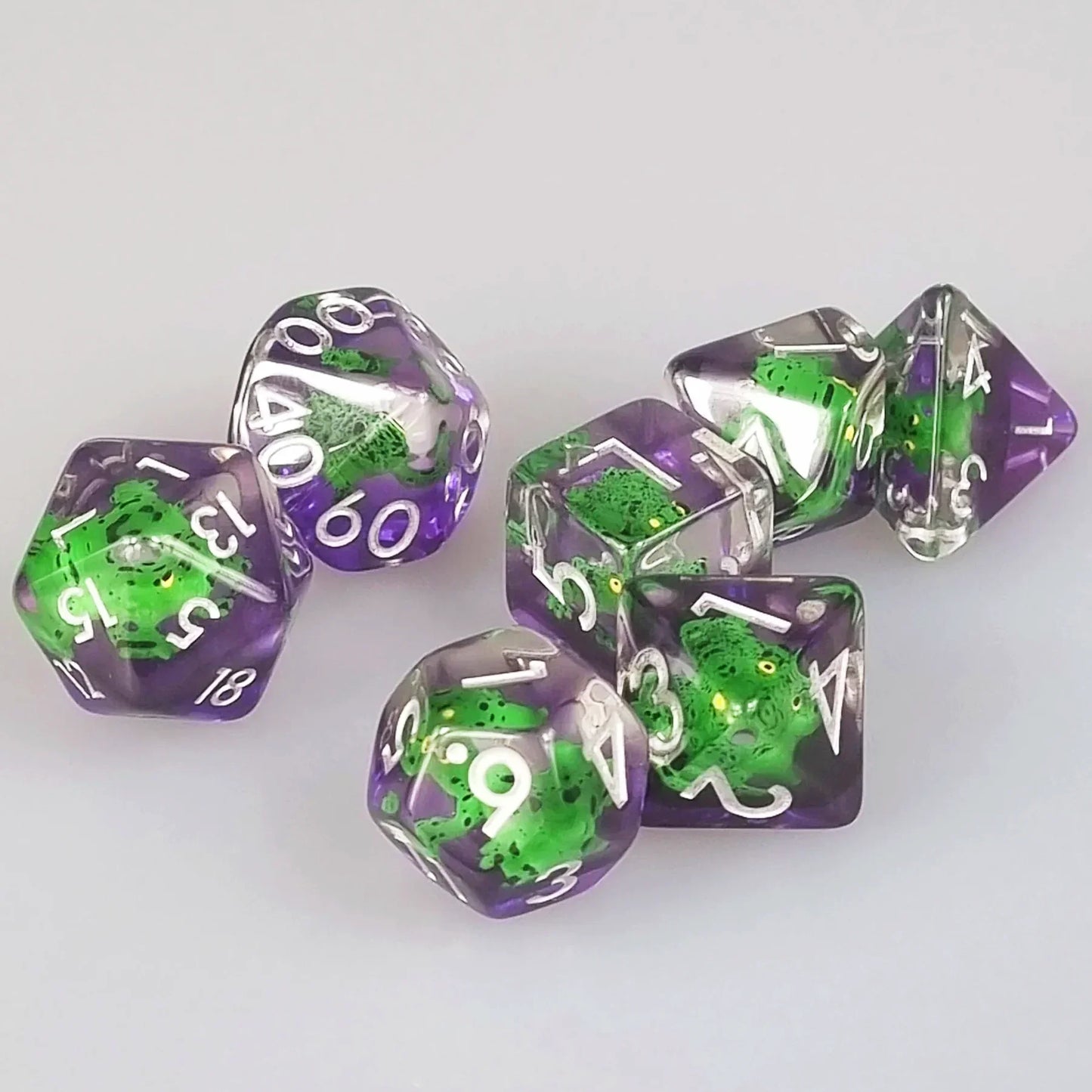 Green Frog Polyhedral Dice Set Dice Set DiceBag.co.uk