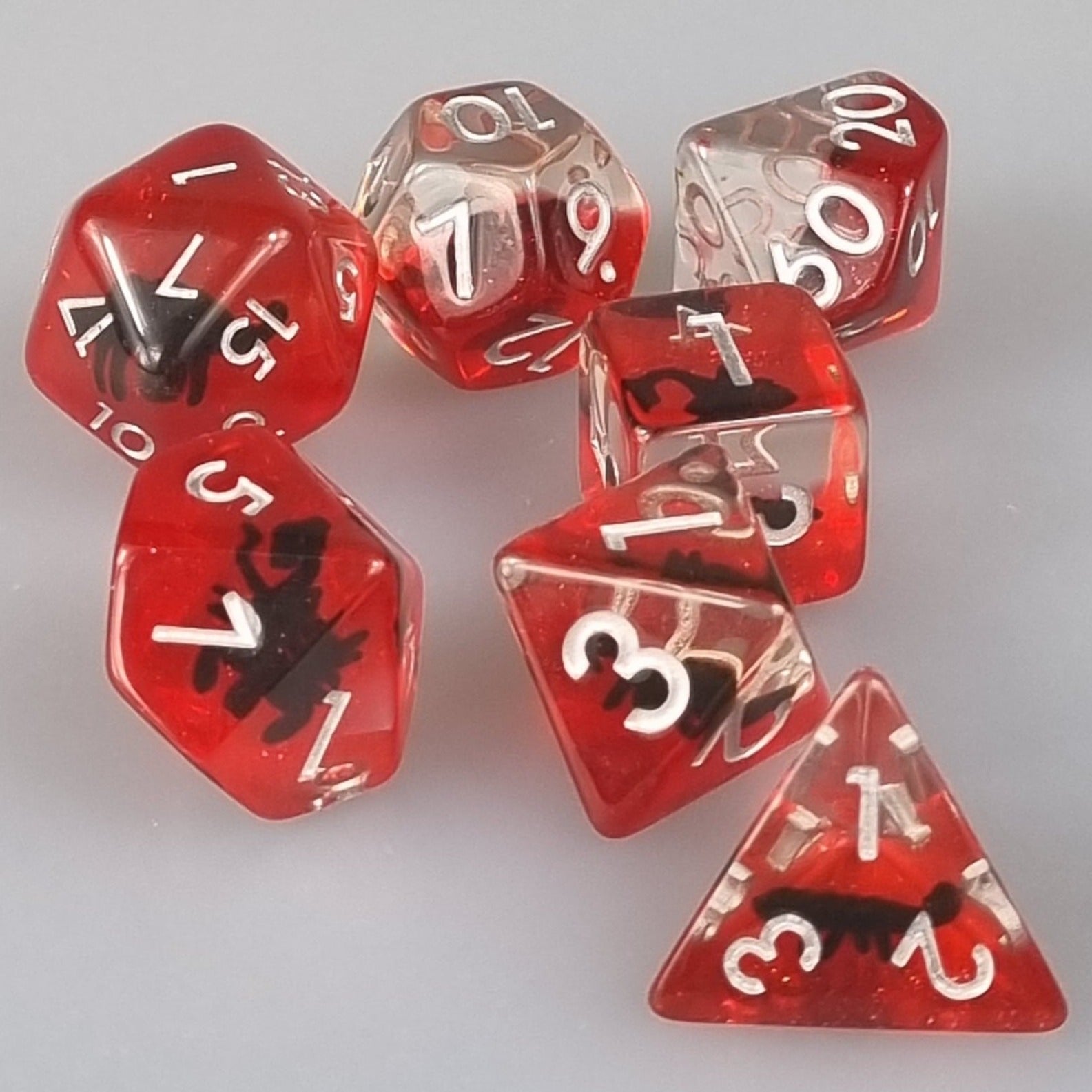 Red Scorpion Polyhedral Dice Set Dice Set DiceBag.co.uk