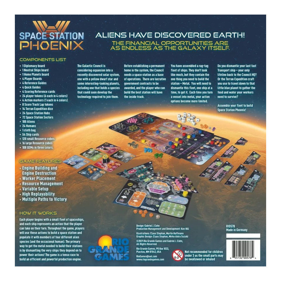 Space Station Phoenix Board Game Rio Grande Games