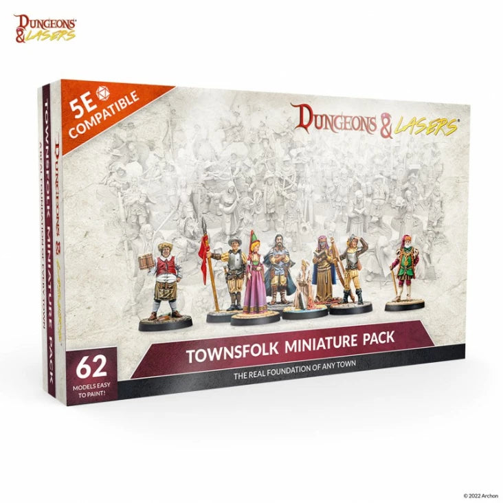 Dungeons and Lasers Townsfolk Miniature Pack Miniatures Archon Studio