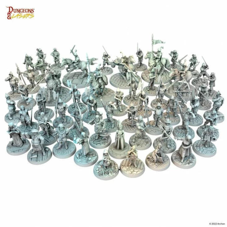 Dungeons and Lasers Townsfolk Miniature Pack Miniatures Archon Studio