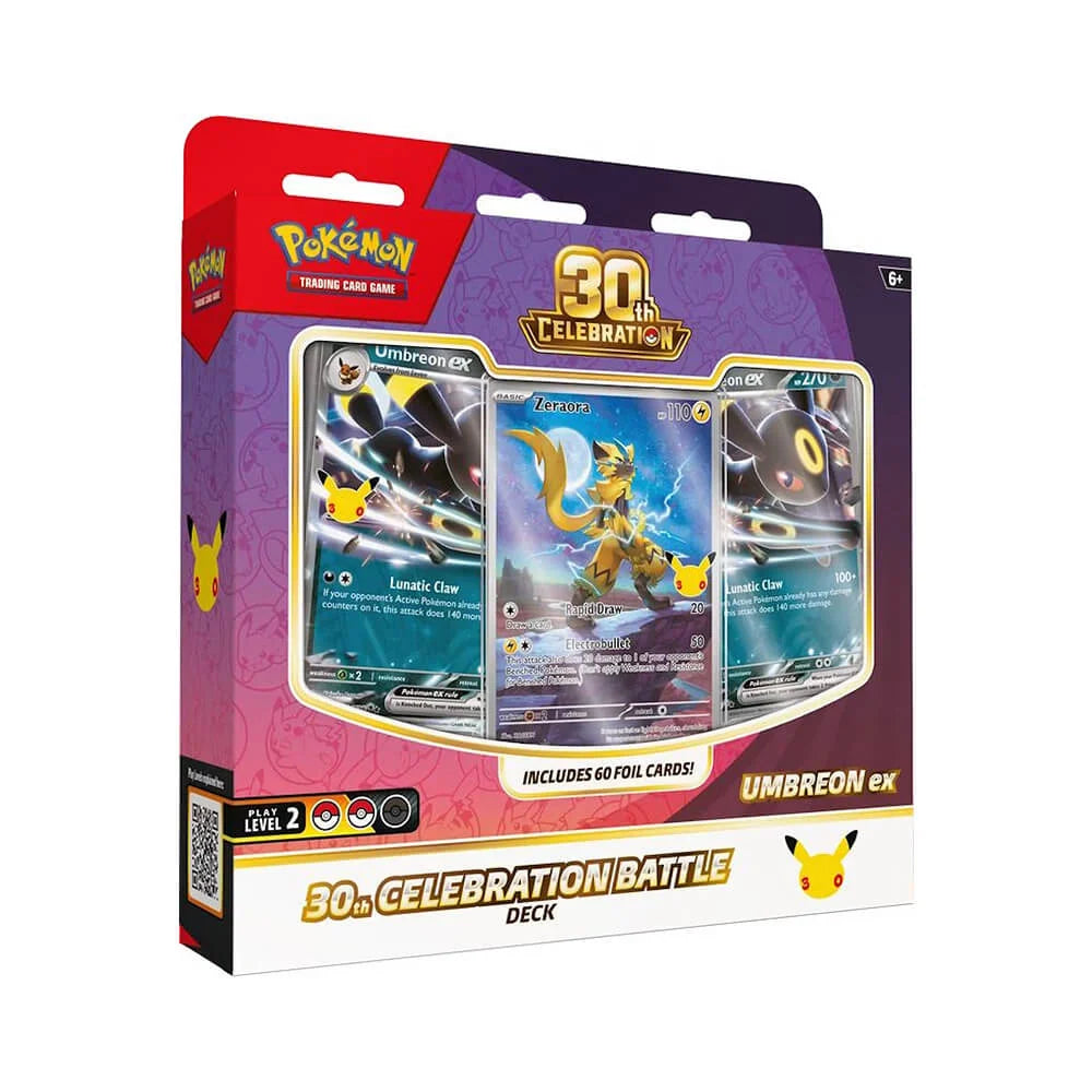 Pokémon TCG: 30th Celebration Battle Deck— Espeon ex or Umbreon ex Trading Cards Pokemon Company