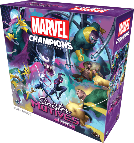 Marvel Champions Sinister Motives (FFG) box design