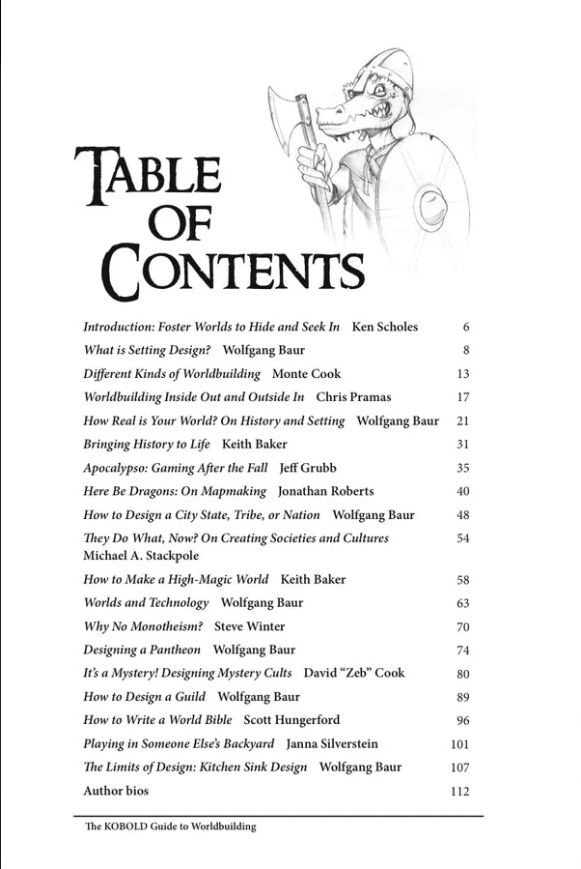 The Kobold Guide to Worldbuilding content