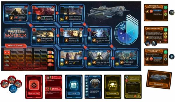 Starfinder: Pirates of Skydock (Gale Force Nine) components