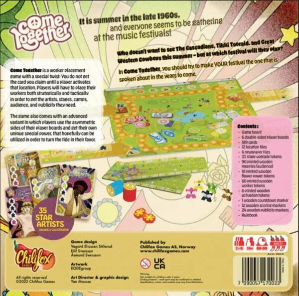 Come Together (Chilifox Games) back of the box