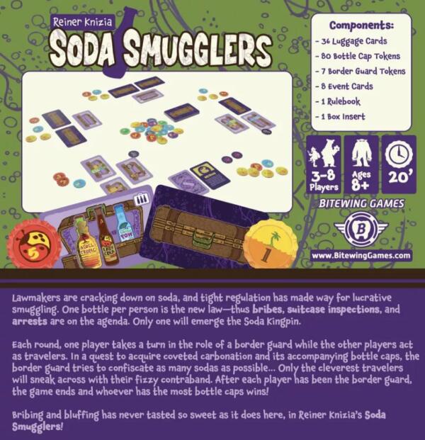 Soda Smugglers (R. Knizia / Bitewing Games) back