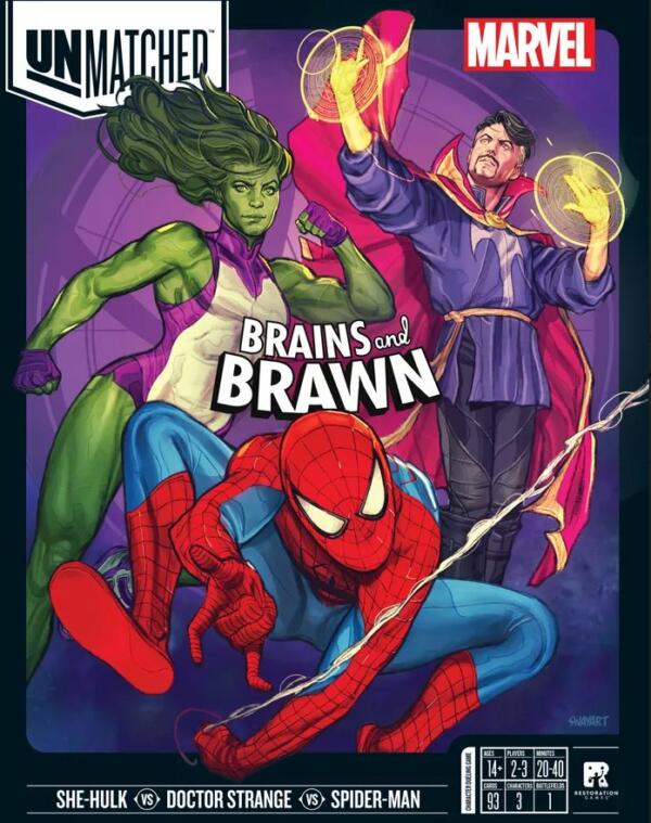 Unmatched Marvel: Brains and Brawn (Restoration Games) cover
