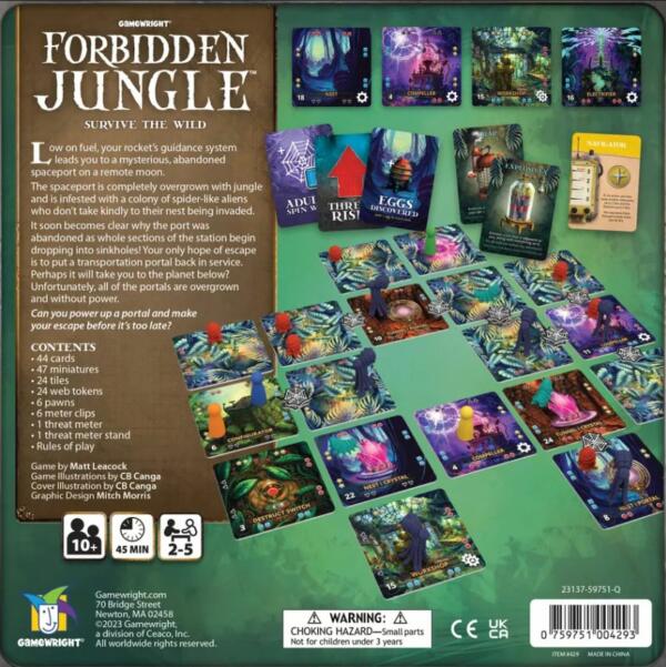 Forbidden Jungle (Gamewright) back of box